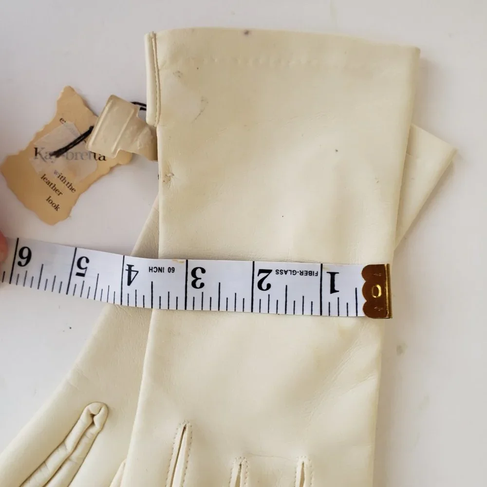 Vintage 50s/60s deadstock Kay-bretta faux leather gloves